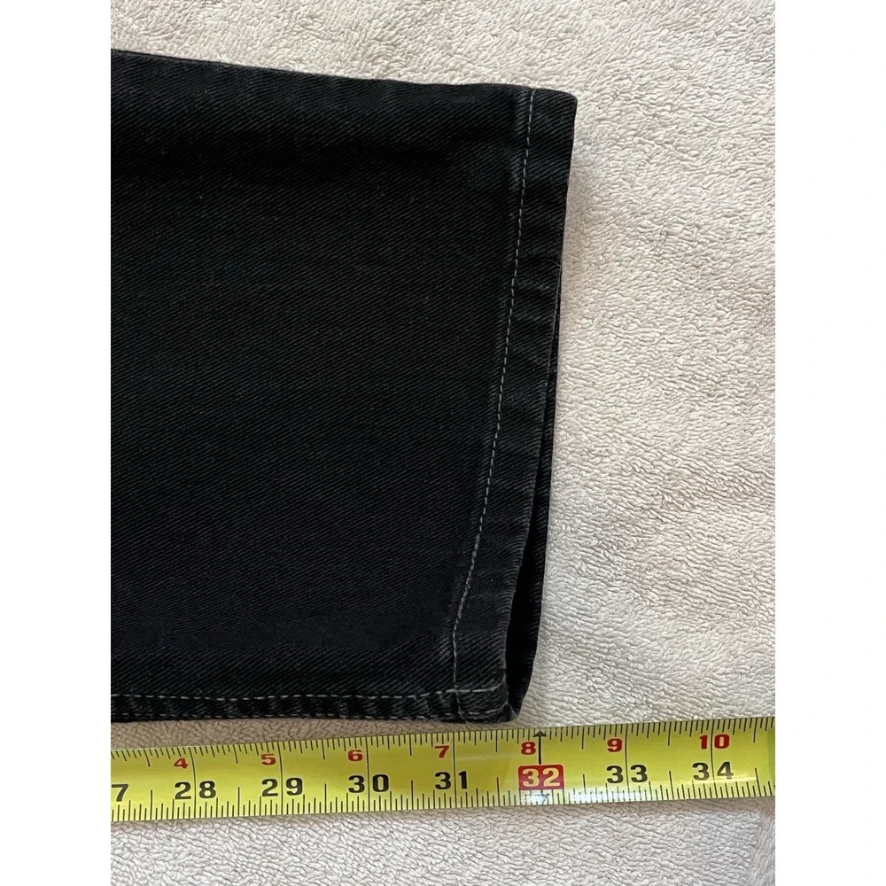 Levi's 550 Men 34x32 Relaxed Fit Black Jeans Tapered Leg USA MADE Blank Tab Y2K